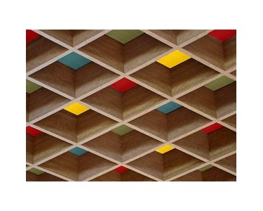 Supawood - Decorative Geometric Ceiling Panel | Waffle Blades