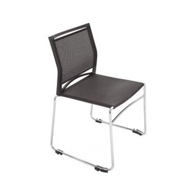 Stackable Mesh Chair - Blk/Chr