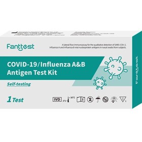 Influenza Flu A/B and COVID-19 Rapid Antigen Test for Home use - 1pk