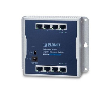 Planet - Industrial 8-Port 10/100/1000T Wall Mount Gigabit Ethernet Switch