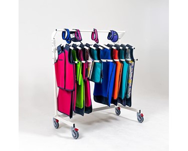 Mobile Apron Rack for 10 Tops & Skirts - Mobile Lead Apron Rack for 10 Tops & Skirt - SL-RACK-10VS