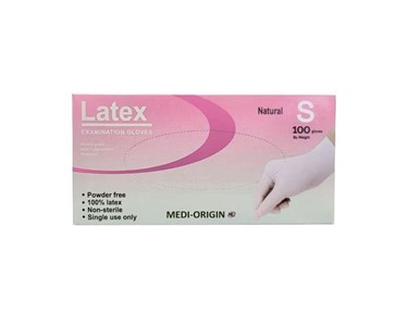 Latex Gloves | TGA Approved Medi-Origin Cream Powder-Free White 