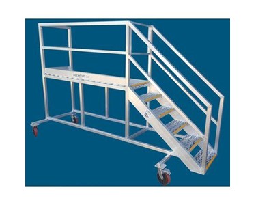 Allweld - 2m Long Mobile Truck Access Platform Ladder
