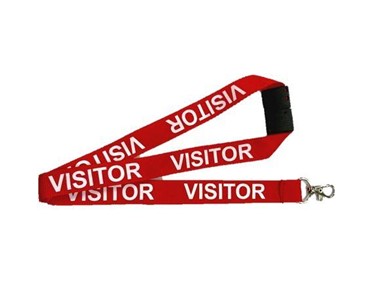 Visitor Red Lanyard L-20S-VISIT - Pkt 10