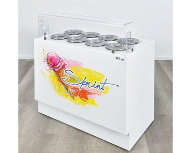 Ital Proget - Sprint - Pozzetti style gelato counter 4, 6, 8, or 10 flavours