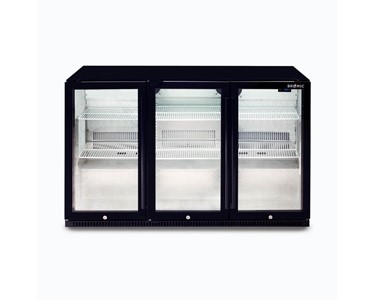 Bromic - Bromic BB0330GD-NR Black 3 Glass Door Back Bar Display 