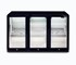 Bromic - Bromic BB0330GD-NR Black 3 Glass Door Back Bar Display 