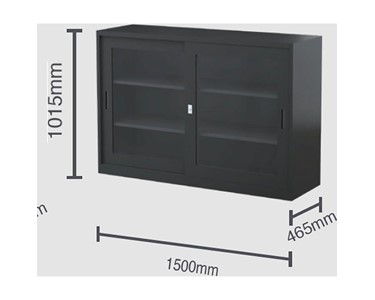 Steelco - Glass Door Storage Cabinet (Locking)