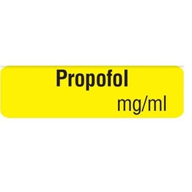 Drug Identification Label - Yellow | Propofol mg/ml
