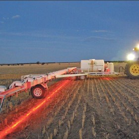 Agricultural Boom Spray Illumination LED Red Light. Night spray work