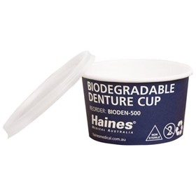 Denture Cup with or without Lid - Biodegradable 