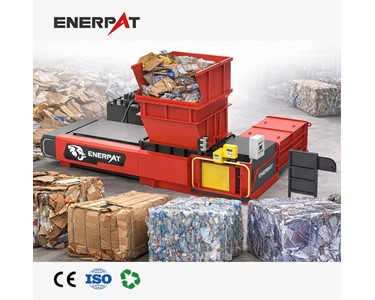 Enerpat - Twin Ram Plastic Baler with Automatic Wire Tying