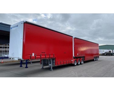 Krueger - Curtainsider Trailer | 34P Double Drop Mezzanine Combination Trailer