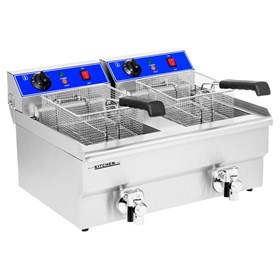 Countertop Deep Fryer Electric 27 Litre – Double Basket Oil Tap