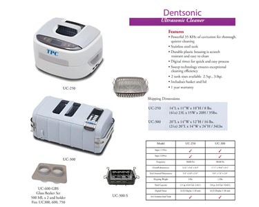 Dental Ultrasonic Cleaner Collection | UC-400