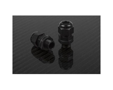 RS PRO - Black Round Top IP68 Cable Gland M16