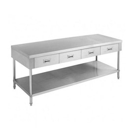 Stainless Steel Bench With 4 Drawers 1800 W X 600 D