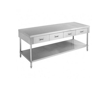 FED - Stainless Steel Bench With 4 Drawers 1800 W X 600 D