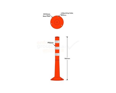 Bollard Flexible - Red | Bflex750