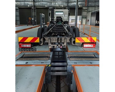 MAHA Heavy-Duty Roller brake tester in pit Australia