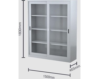 Steelco - Glass Door Storage Cabinet (Locking)