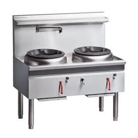 Gas Waterless Wok with 2 Chimney burners | CW2H-CC - 1200mm 