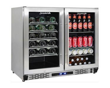 Schmick - Stainless Steel Twin Zone Beer And Wine Bar Fridge | JC190-GG