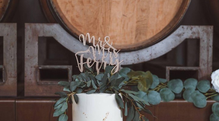 Laser cut cake topper