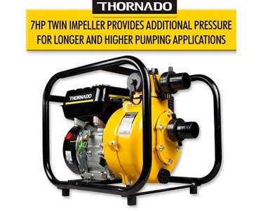 Thornado Petrol 2" High Pressure Fire Fighting Pump Twin Impeller 7HP