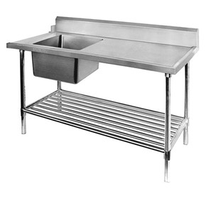 Left Inlet Single Sink Bench