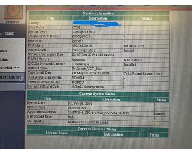 GE -  GE Lightspeed VCT CT Scanner