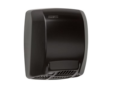 Mediclinics - Hand Dryer | Mediflow hand dryer, low noise, great looks. Black steel.