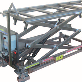 Mortuary Lifter for use with Bariatric Mortuary Cabinets
