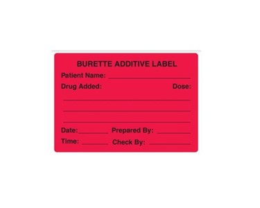 Medi-Print - Burette & Additive Labels | LPA301
