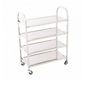 4 Tier Stainless Steel Trolley Cart Small 470 W X 320 D X 790 H