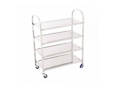 SOGA - 4 Tier Stainless Steel Trolley Cart Small 470 W X 320 D X 790 H