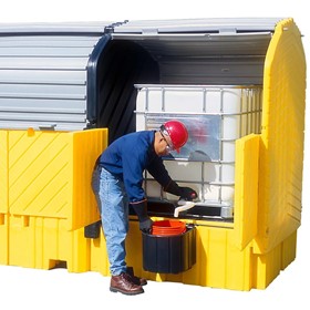 Double IBC Hard Top Spill Pallet
