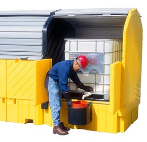 Double IBC Hard Top Spill Pallet