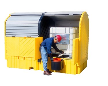 Spilltek - Double IBC Hard Top Spill Pallet
