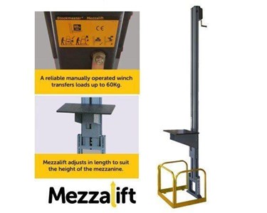 Stockmaster - Mezzalift Manual Goods Lift for Mezzanines