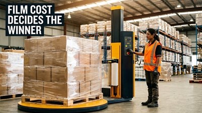 Pallet wrapping machine price guide Australia 2026: costs, film savings and fit