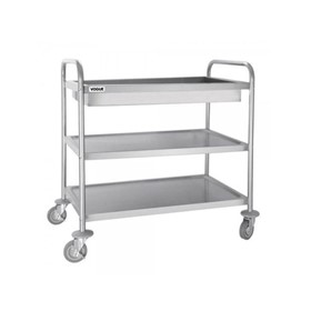 Stainless Steel Deep Tray Clearing Trolley Cart | CC365