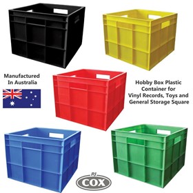 Plastic Storage Container for Vinyl Records, Toys and General Storage