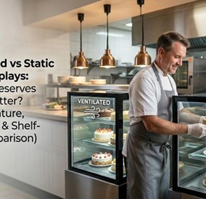 Ventilated vs Static Cake Display Fridges: Which Preserves Cakes Better? (Temperature, Humidity & Shelf-Life Comparison)