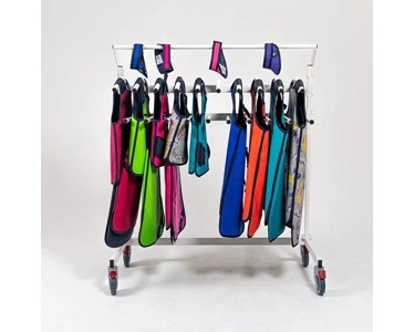 Mobile Lead Apron Rack for Ten Tops & Skirts