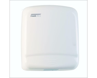 Mediclinics - Hand Dryer | Optima hand dryer, quality, affordable. White steel.
