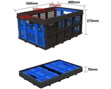 Mitaco Pty Ltd - 2 Tier Folding Trolley- 90kg Capacity- with 1 Collapsible Basket