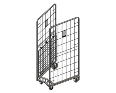 Richmond Wheel & Castor Co - Roll Cage with 1 Full Door – A-Base (RCR300) | 3 Sided 