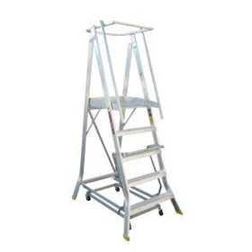 Order Picker Ladder | Folding Wheeled Steps Chassis