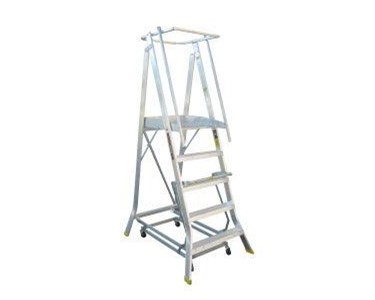 Order Picker Ladder | Folding Wheeled Steps Chassis